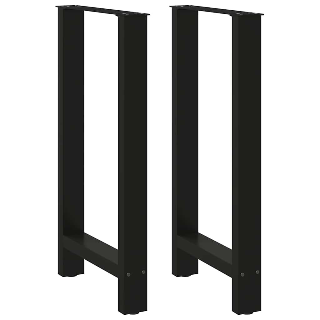 Sofabordben 2 stk. 40x(90-91) cm stål sort