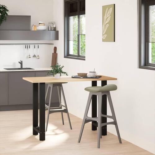 Sofabordben 2 stk. 40x(90-91) cm stål sort
