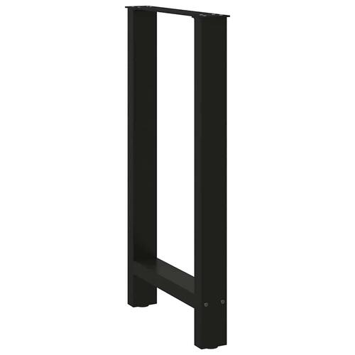 Sofabordben 2 stk. 40x(90-91) cm stål sort