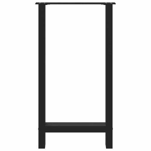 Sofabordben 2 stk. 40x(90-91) cm stål sort
