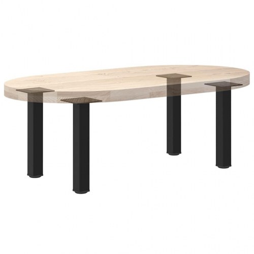Sofabordsben 4 stk. - sort stål 30-32 cm