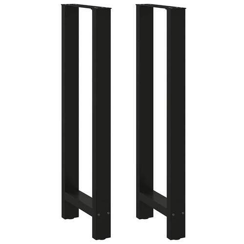 Sofabordben 2 stk. 40x(110-111) cm stål sort