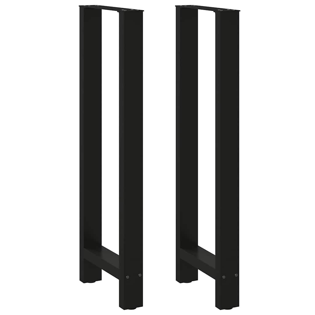 Sofabordben 2 stk. 40x(110-111) cm stål sort