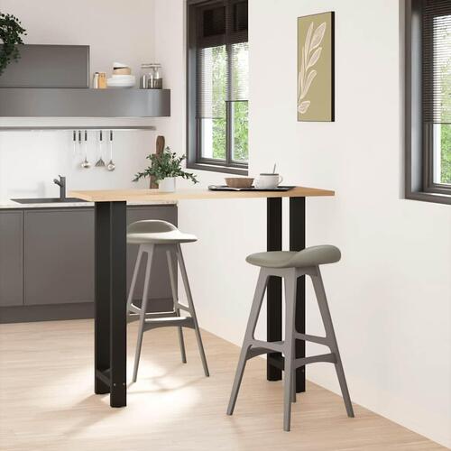 Sofabordben 2 stk. 40x(110-111) cm stål sort