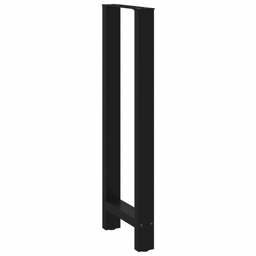 Sofabordben 2 stk. 40x(110-111) cm stål sort