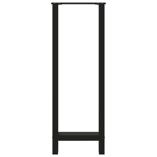 Sofabordben 2 stk. 40x(110-111) cm stål sort