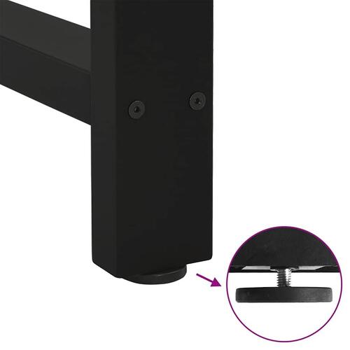 Sofabordben 2 stk. 40x(110-111) cm stål sort