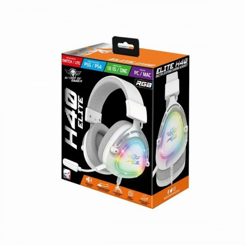 Gaming headset Spirit of Gamer Elite H-40 med mikrofon (hvid)