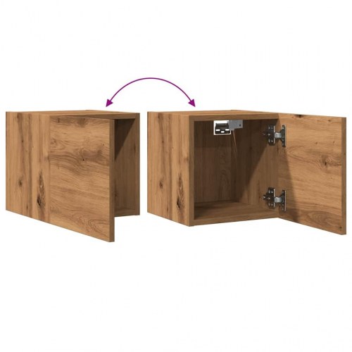 Væghængte tv-skabe - 2 stk., 30,5×30×30 cm, kunsteg