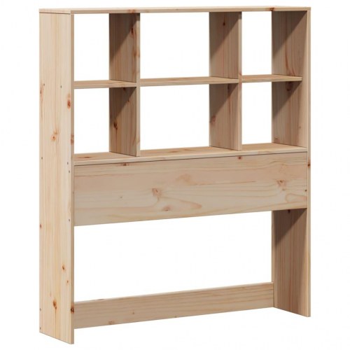 Seng med reol uden madras 100x200 cm massivt fyrretræ