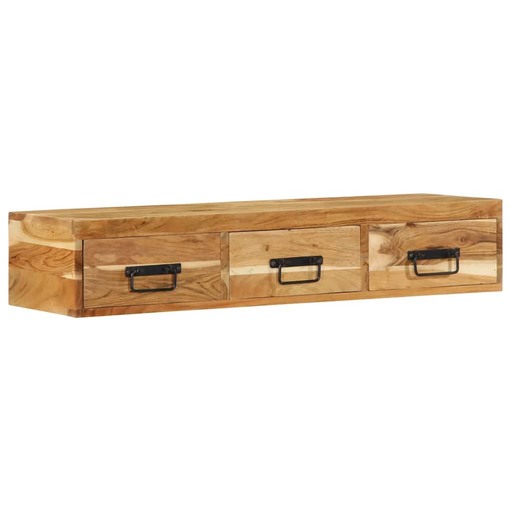 Væghængt Tv-skab 100x30x19 Cm Massivt Akacietræ
