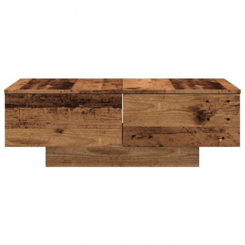 Sofabord 90 × 60 × 31 cm i konstrueret træ - gammelt trælook
