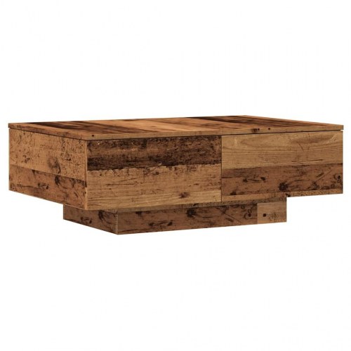 Sofabord 90 × 60 × 31 cm i konstrueret træ - gammelt trælook