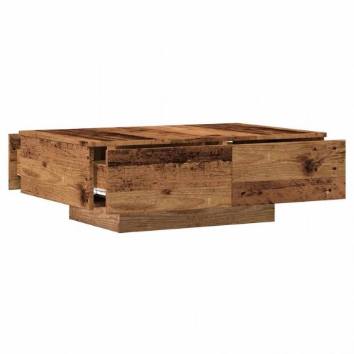 Sofabord 90 × 60 × 31 cm i konstrueret træ - gammelt trælook