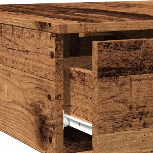 Sofabord 90 × 60 × 31 cm i konstrueret træ - gammelt trælook