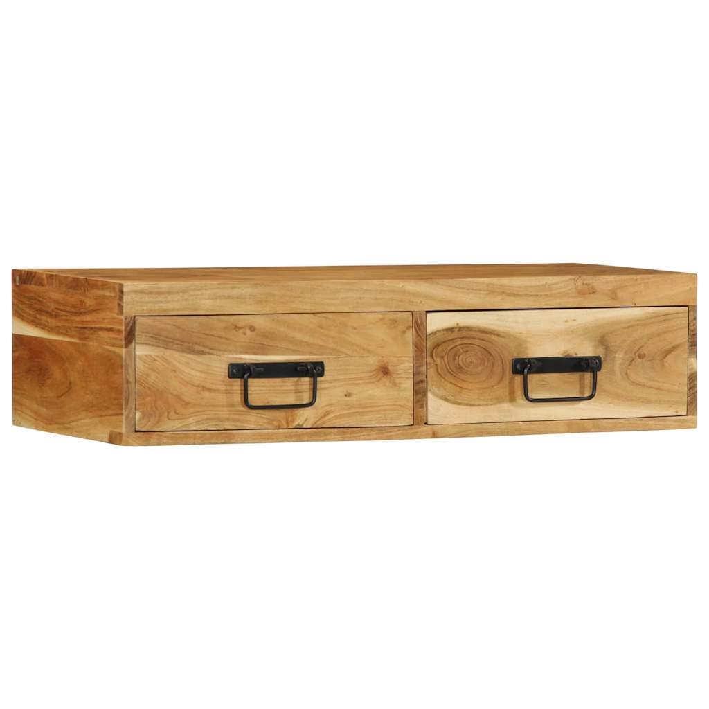 Væghængt Tv-skab 80x30x19 Cm Massivt Akacietræ