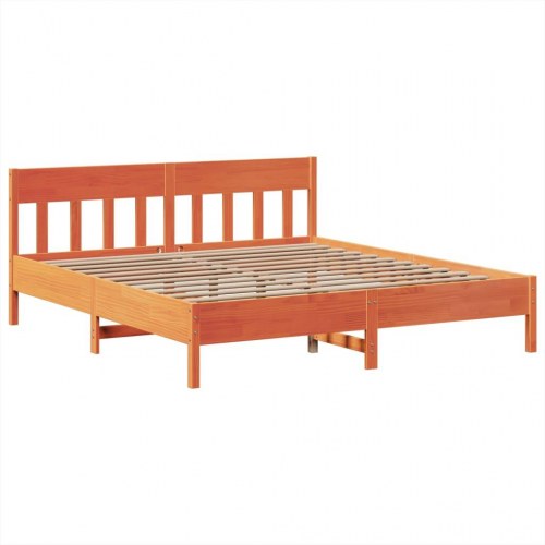 Sengeramme uden madras 180x200 cm massivt fyrretræ gyldenbrun