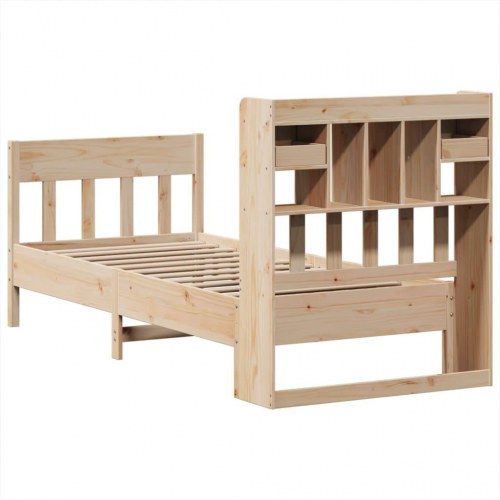 Sengeramme uden madras 100x200 cm massivt fyrretræ