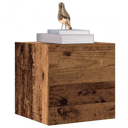 Væghængt tv-skab 30,5×30×30 cm - antikt træ