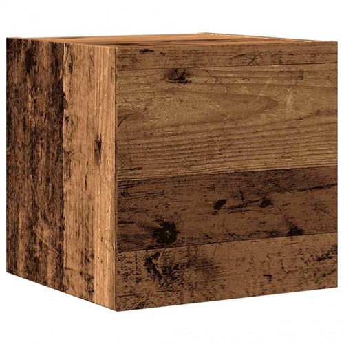Væghængt tv-skab 30,5×30×30 cm - antikt træ