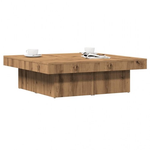 Sofabord 90×90×28 cm i konstrueret træ - kunsteg