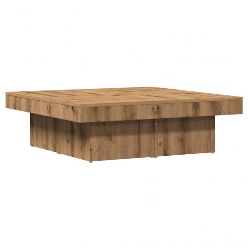 Sofabord 90×90×28 cm i konstrueret træ - kunsteg