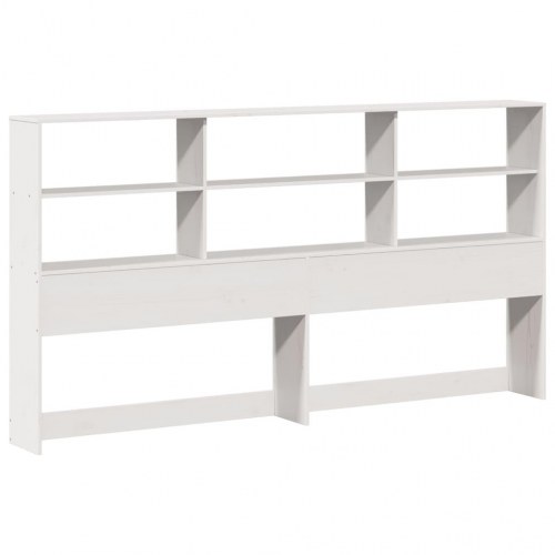 Sengeramme uden madras 200x200 cm massivt fyrretræ hvid