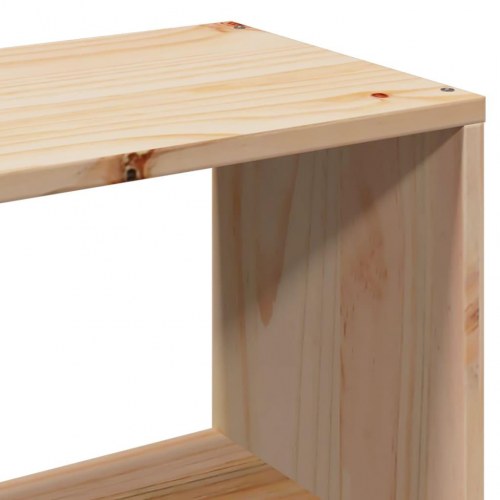 Seng med reol uden madras 100x200 cm massivt træ