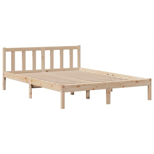 Seng med reol uden madras 160x200 cm massivt fyrretræ