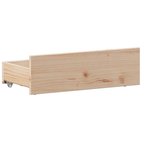 Seng med reol uden madras 90×200 cm - massivt fyrretræ