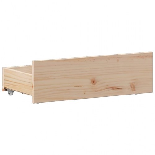 Seng med reol og opbevaring 75x190 cm - massivt fyrretræ (uden madras)