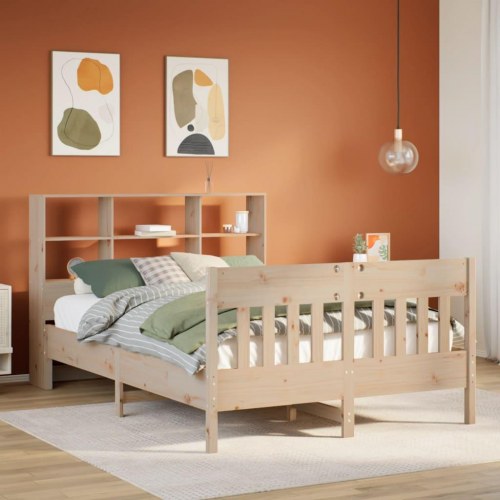 Sengeramme uden madras 120x200 cm massivt fyrretræ