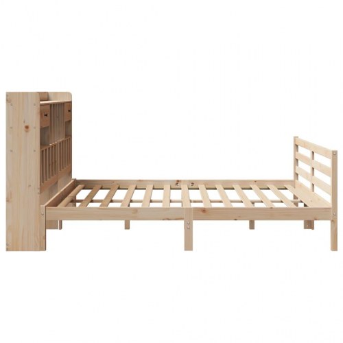 Seng med reol 180x200 cm i massivt fyrretræ uden madras