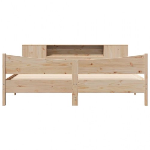 Sengeramme uden madras 200x200 cm massivt fyrretræ
