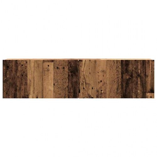 Væghængt tv-bord 120 x 30 x 30 cm - antikt træ