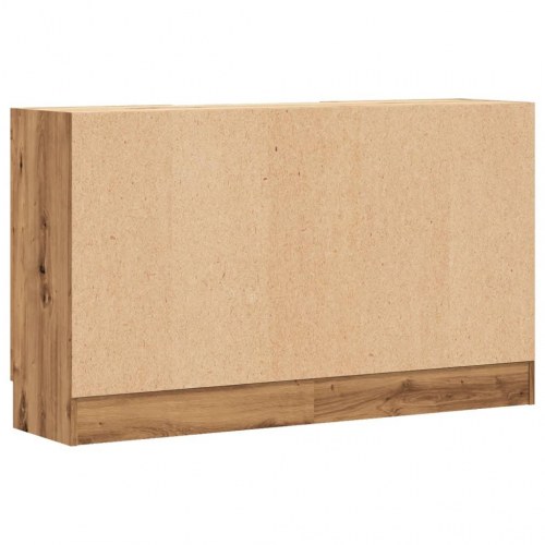 Skænk 120×30,5×70 cm i konstrueret træ - kunsteg med glaslåger