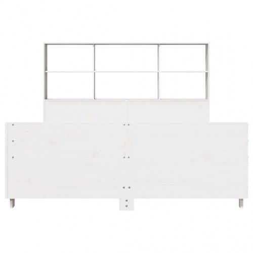 Sengeramme uden madras 150x200 cm massivt fyrretræ hvid