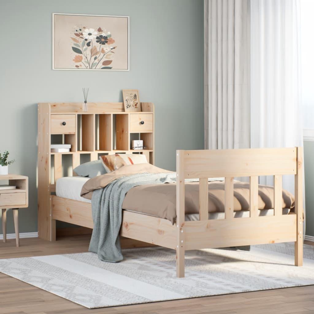 Sengeramme uden madras 90x200 cm massivt fyrretræ