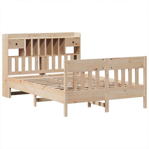 Sengeramme 140x200 cm i massivt fyrretræ med opbevaring