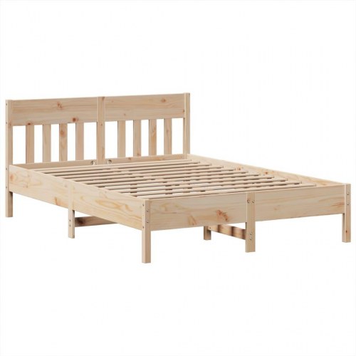 Sengeramme 140x200 cm i massivt fyrretræ med opbevaring