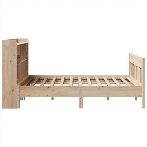 Sengeramme 140x200 cm i massivt fyrretræ med opbevaring