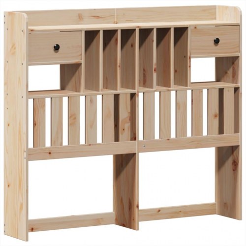 Sengeramme med opbevaring 135x190 cm - massivt fyrretræ, hvid