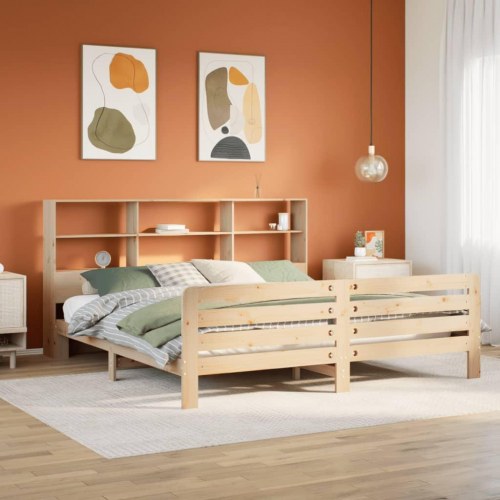 Sengeramme uden madras 180x200 cm massivt fyrretræ