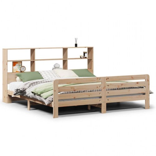 Sengeramme uden madras 180x200 cm massivt fyrretræ
