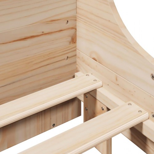 Seng med reol uden madras 160x200 cm massivt træ