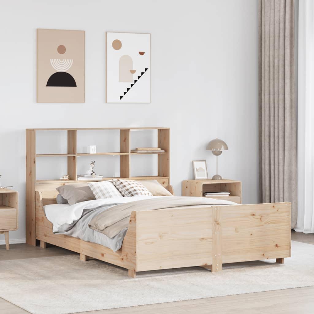 Seng Med Reol Uden Madras 135x190 Massivt Træ