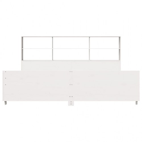 Sengeramme uden madras 180x200 cm massivt fyrretræ hvid
