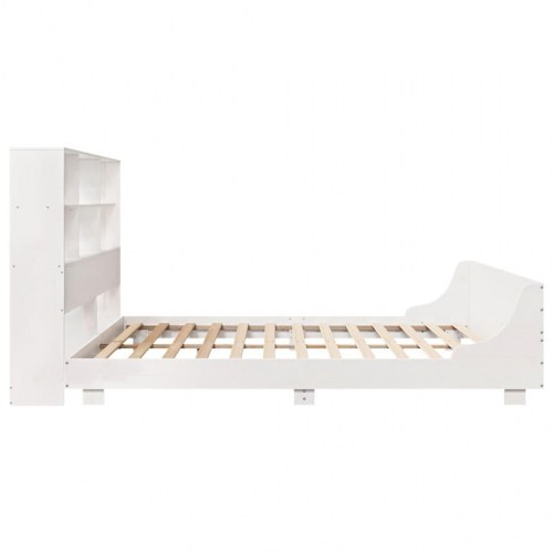 Sengeramme uden madras 180x200 cm massivt fyrretræ hvid