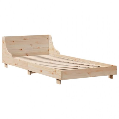 Sengeramme uden madras 100x200 cm massivt fyrretræ
