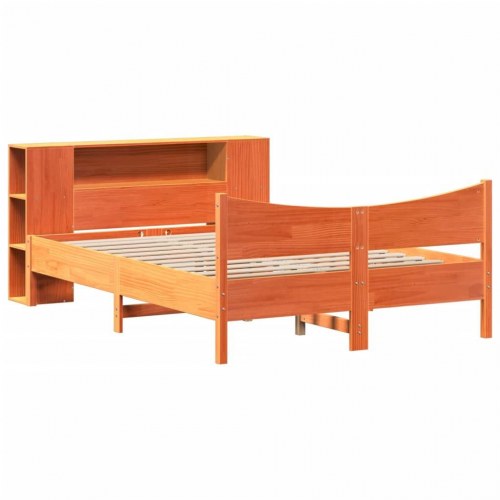 Sengeramme uden madras 120x200 cm massivt fyrretræ gyldenbrun